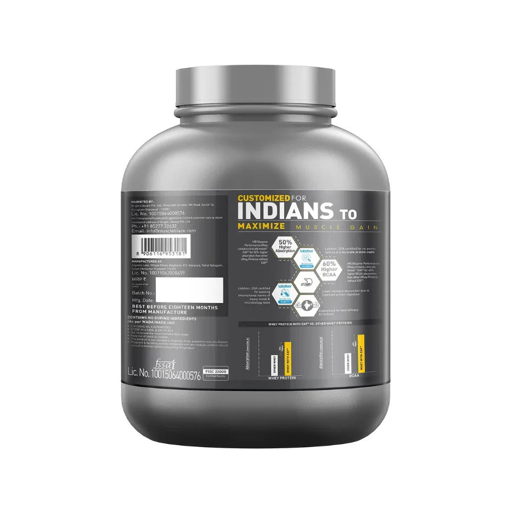 MuscleBlaze Biozyme Performance Whey Protein 2 Kg