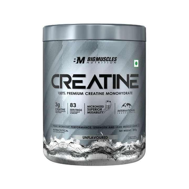 Big Muscles Creatine Powder, 257g, Unflavored