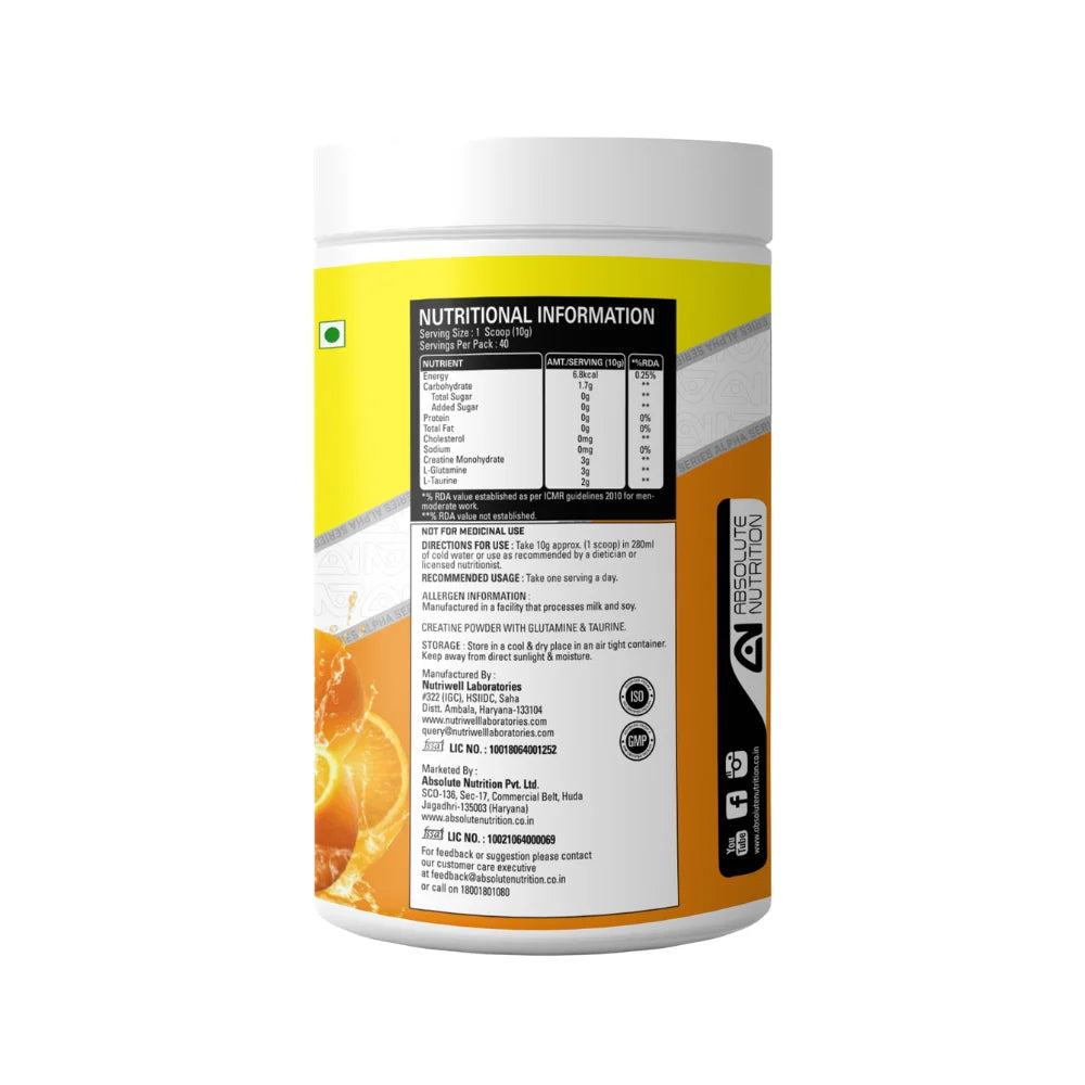 Absolute Nutrition CGT Ingredients