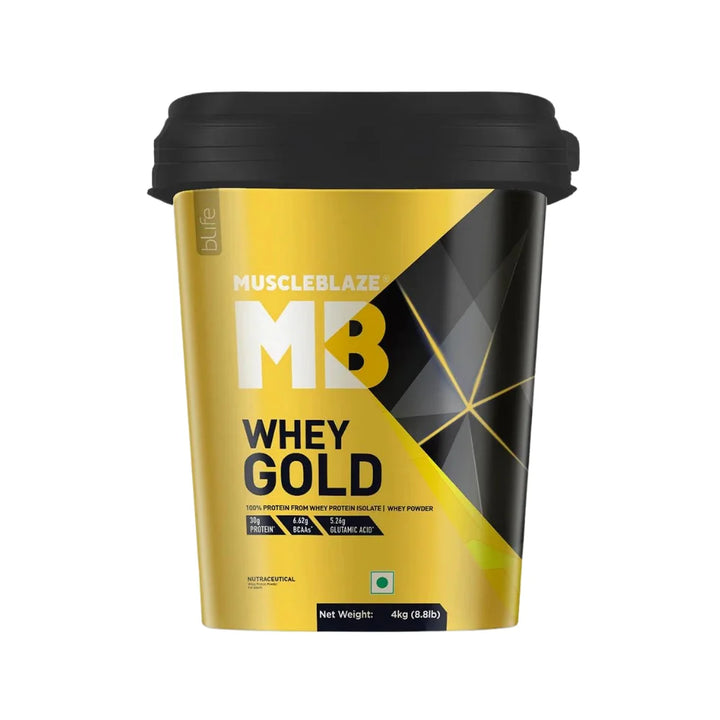 MuscleBlaze Whey Gold Protein 4Kg, Rich Milk Chocolate 