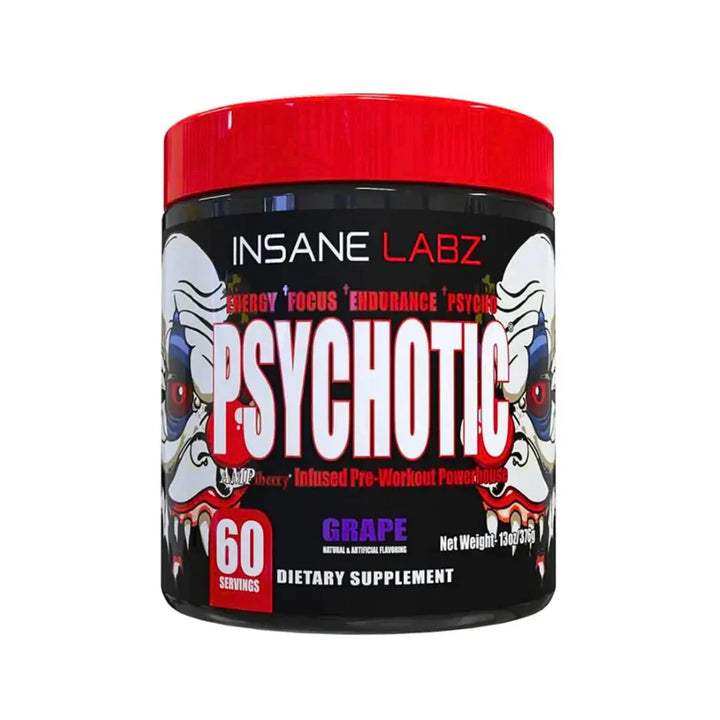 Insane Labz Psychotic Pre Workout 60 Servings, Grape