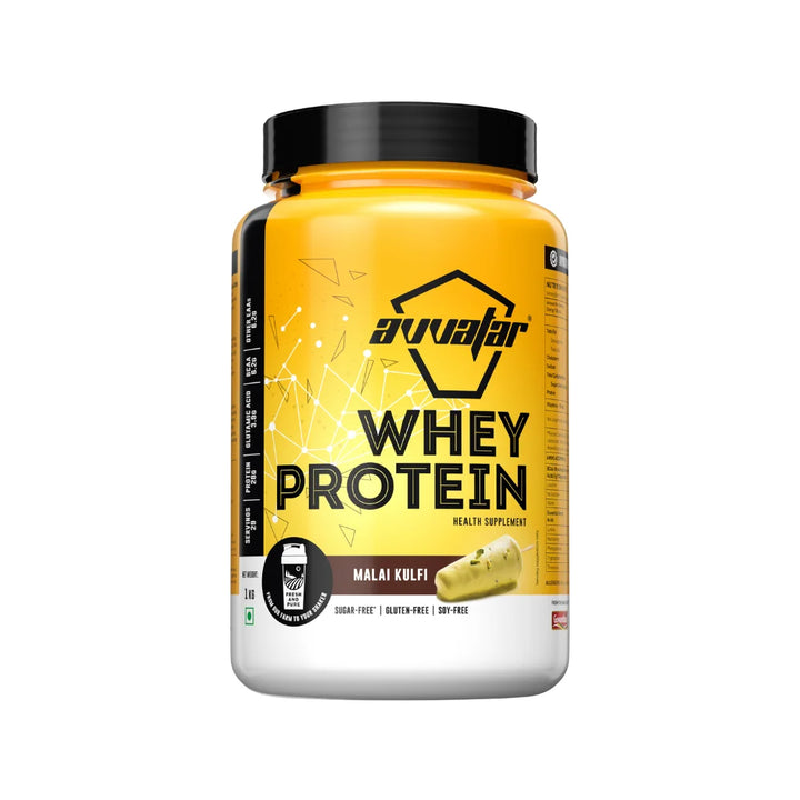 Avvatar Whey Protein 1Kg Malai Kulfi Flavor