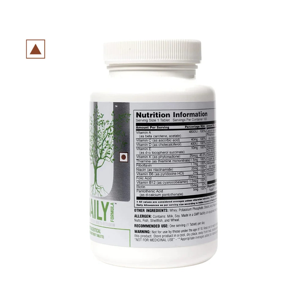 Universal Nutrition Daily Formula Multivitamin Tablets Nutrition Information 