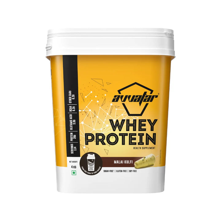 Avvatar Whey Protein 4Kg, Malai Kulfi