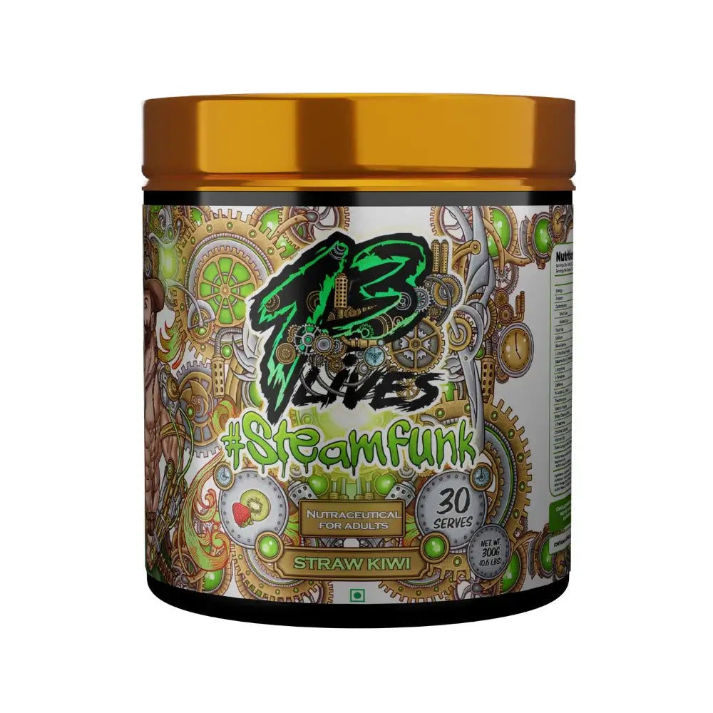 13 Lives Steamfunk Pre Workout, 30 Servings, Straw Kiwi