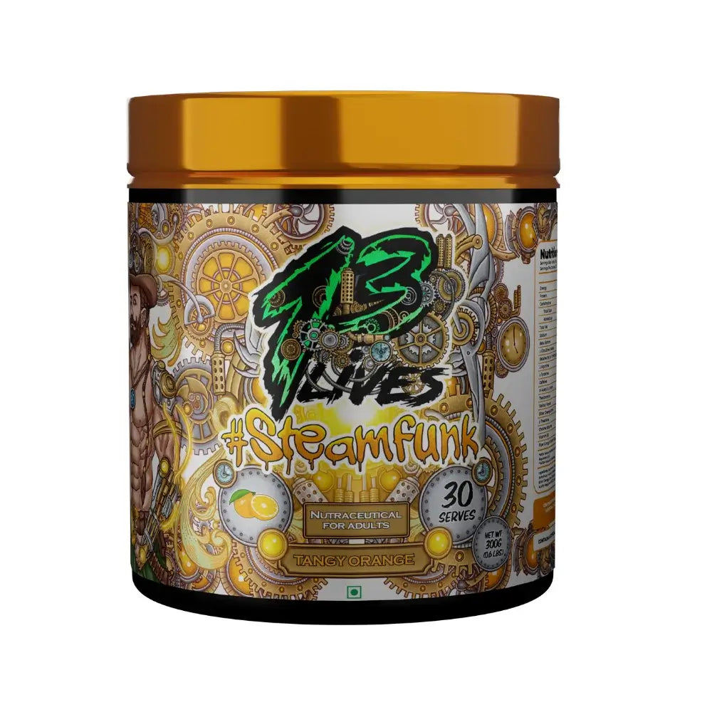 13 Lives Steamfunk Pre Workout, 30 Servings, Tangy Orange