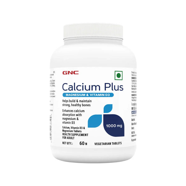 GNC Calcium Plus 1000mg, 60 Tablets