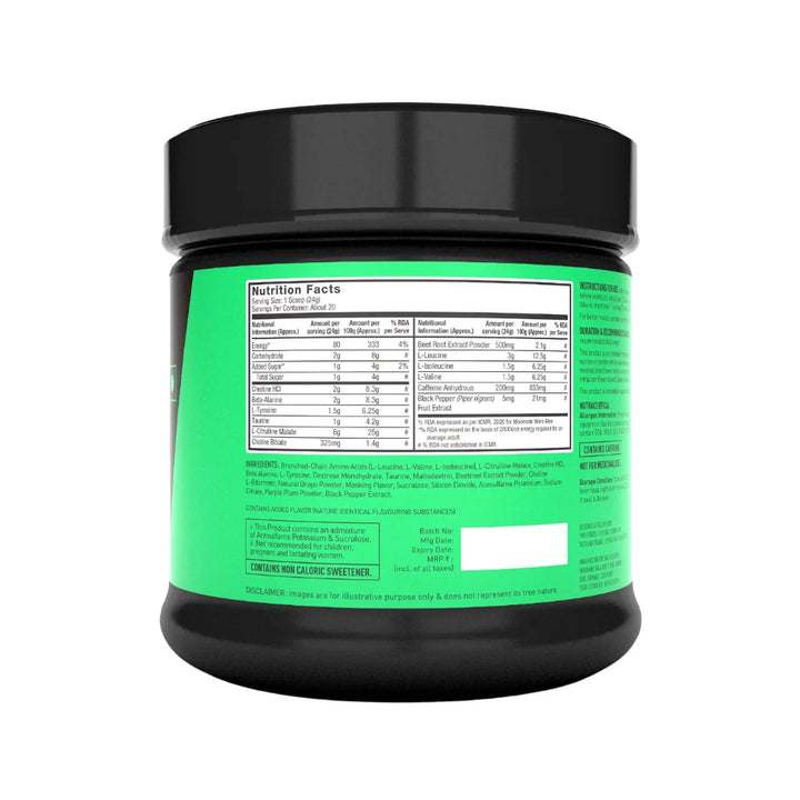 Pre JYM Pre Workout Nutrition Facts