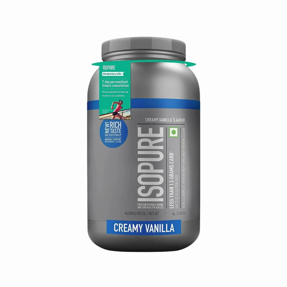 Isopure Whey Protein Isolate Powder 1Kg, Creamy Vanilla 