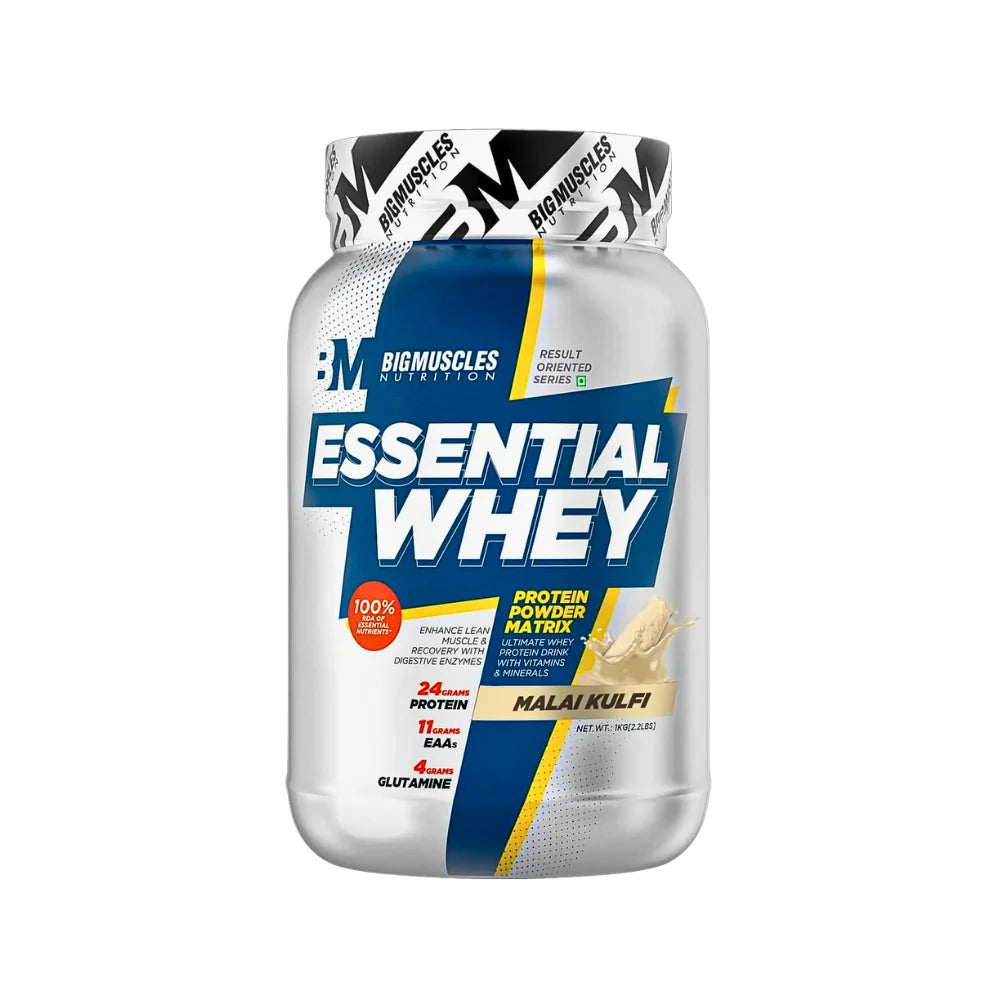 Big Muscles Essential Whey 1kg Malai Kulfi