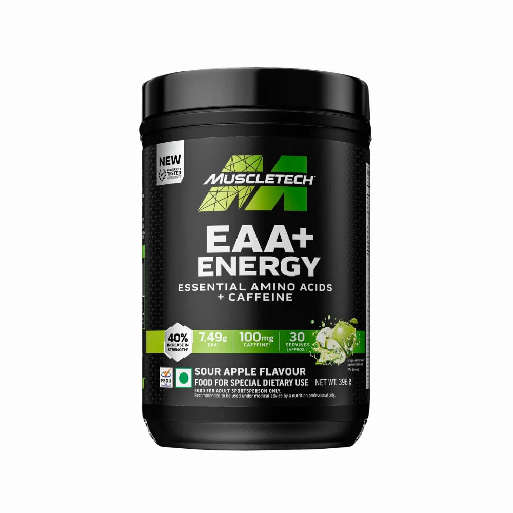 MuscleTech EAA+ Energy, 30 Servings, Sour Apple