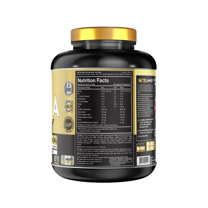 One Science Nitra Whey Protein Powder Nutrition Facts