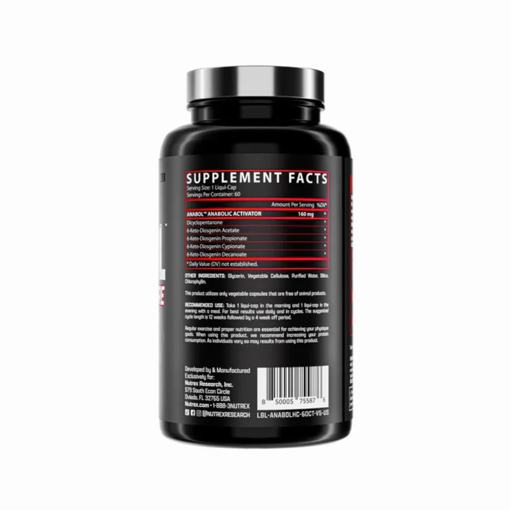 Nutrex Anabolic Hardcore, Supplement Facts 