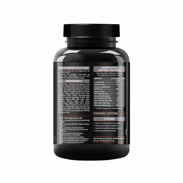 MuscleBlaze MB Fat Burner PRO, Ingredients 