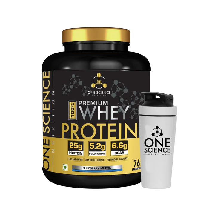 One Science Premium Whey Protein, 5Lb, Blueberry Muffin