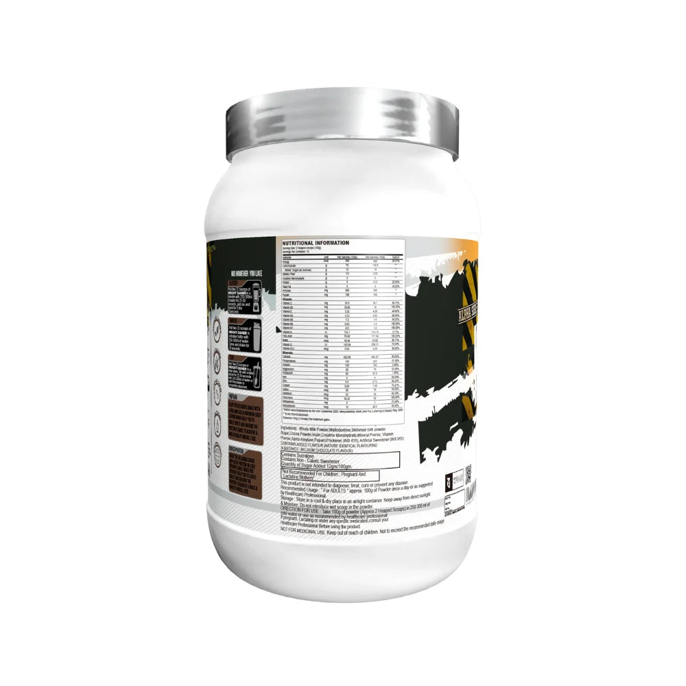 Absolute Nutrition Alpha Weight Gainer 1Kg, Nutritional Information
