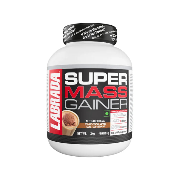 Labrada Super Mass Gainer 3Kg, Chocolate Ice Cream