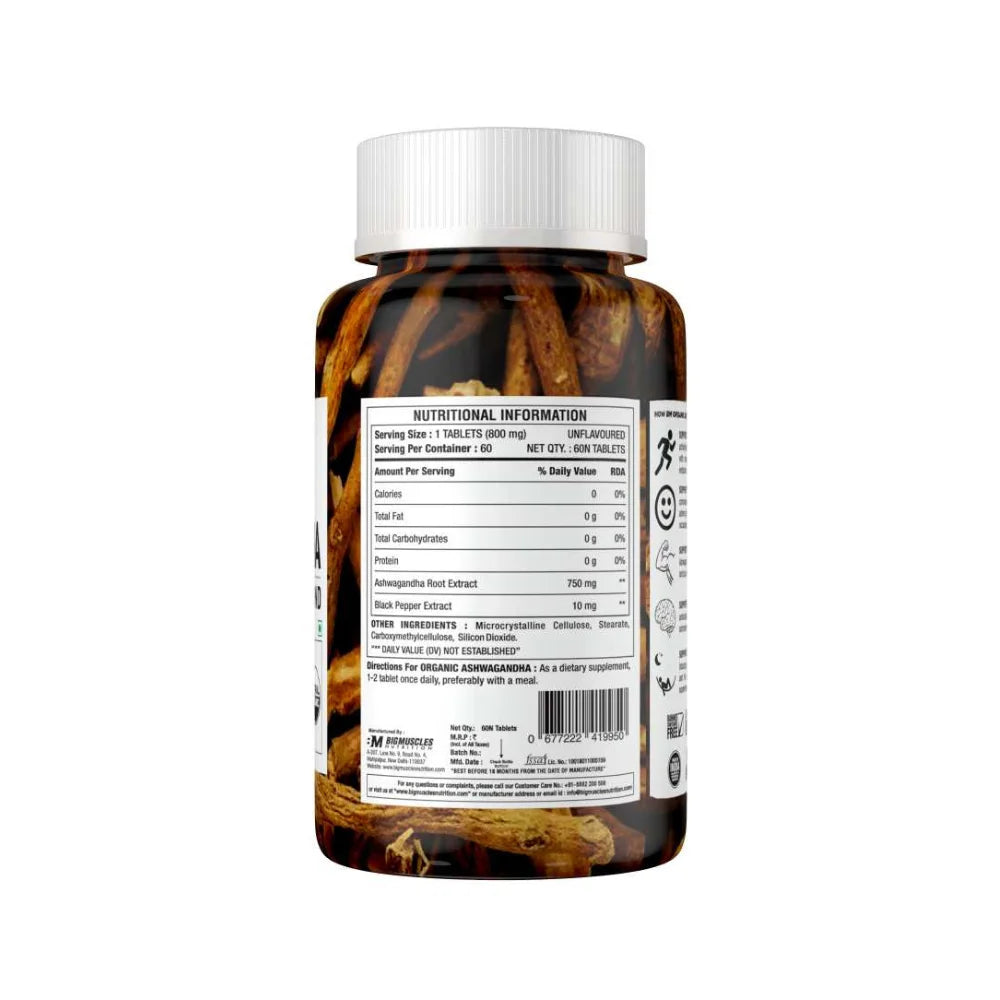 Big Muscles Ashwagandha Nutritional Information 