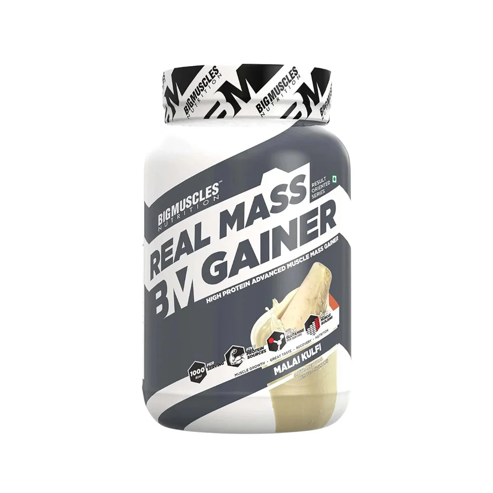 Big Muscle Real Mass Gainer 1kg Malai Kulfi 