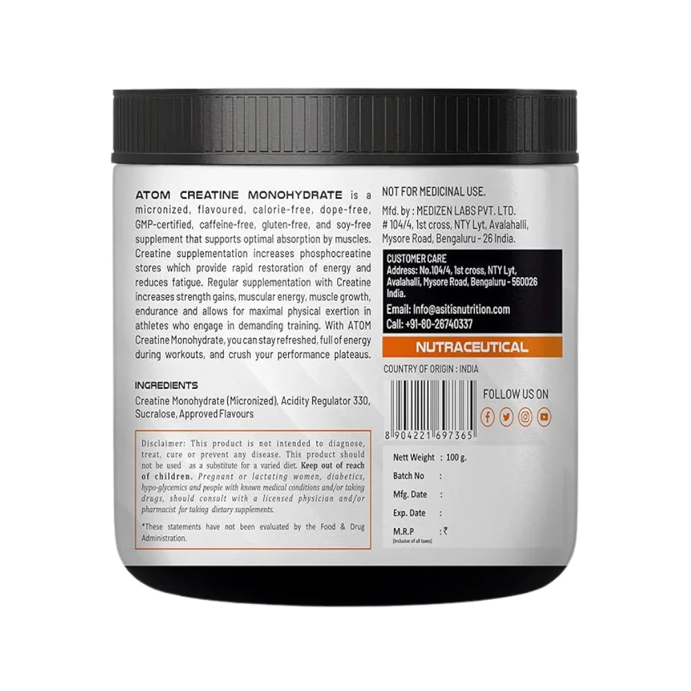 Asitis Atom Creatine Monohydrate 250g