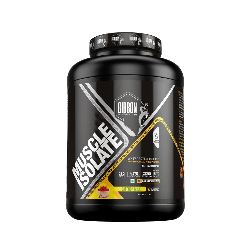 Gibbon Isolate Whey Protein 2kg Saffron Milk Flavor