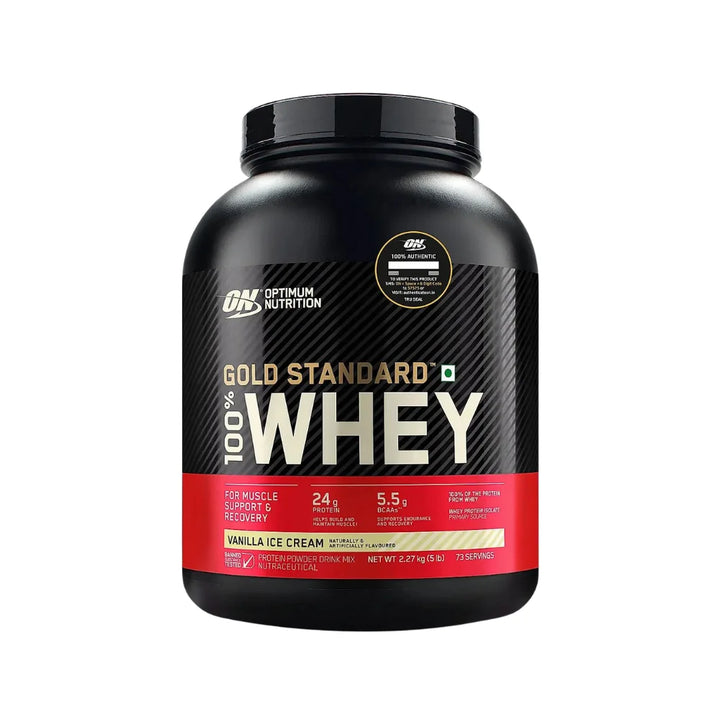 Optimum Nutrition (ON) Gold Standard Whey 2.27kg, Vanilla Ice Cream