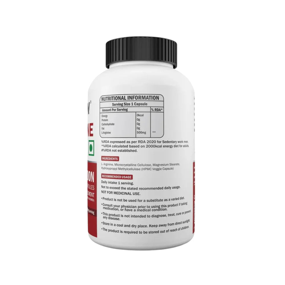 Scitron L-Arginine Nutritional Information