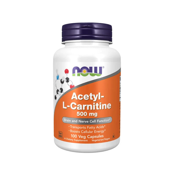 Now Foods Acetyl-L-Carnitine 500mg, 100 Capsules 