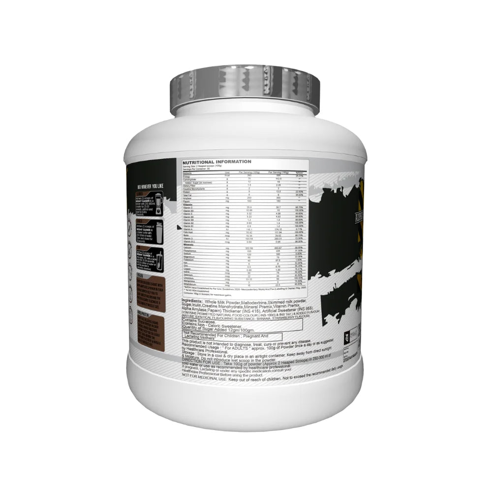 Absolute Alpha Weight Gainer Protein Nutritional Information