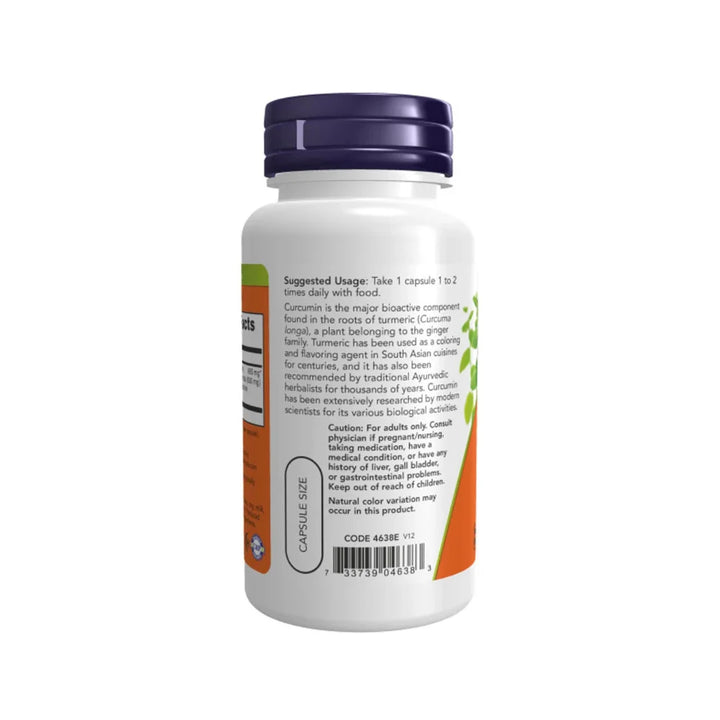 Now Foods Turmeric Curcumin Extract, 60 Capsules