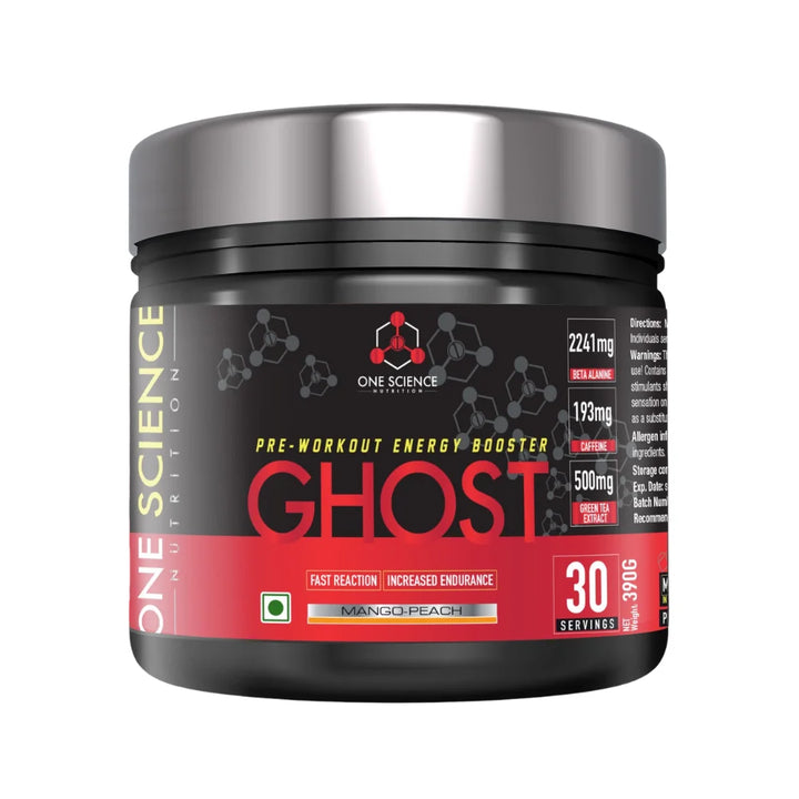 One Science Ghost Pre-Workout 30 Serving Mango Peach