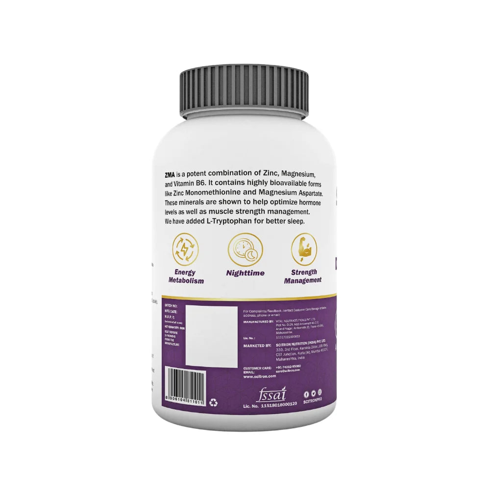 Scitron ZMA 90 Capsules for muscle Strength 