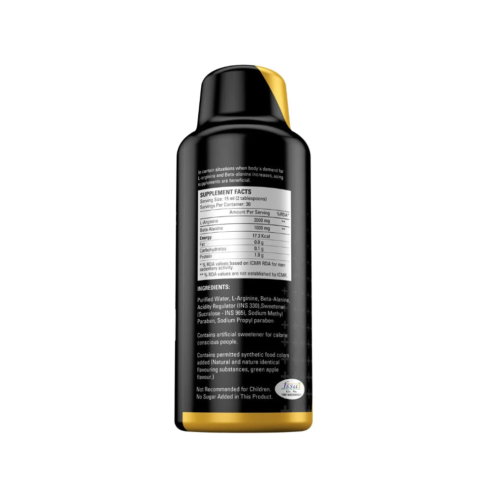 Gibbon B Arginine Liquid 2000mg Supplement Facts