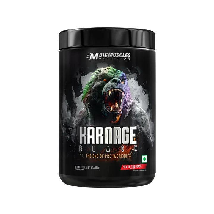 Big Muscles Karnage Black Pre-Workout 30 Servings, S*x On The Beach