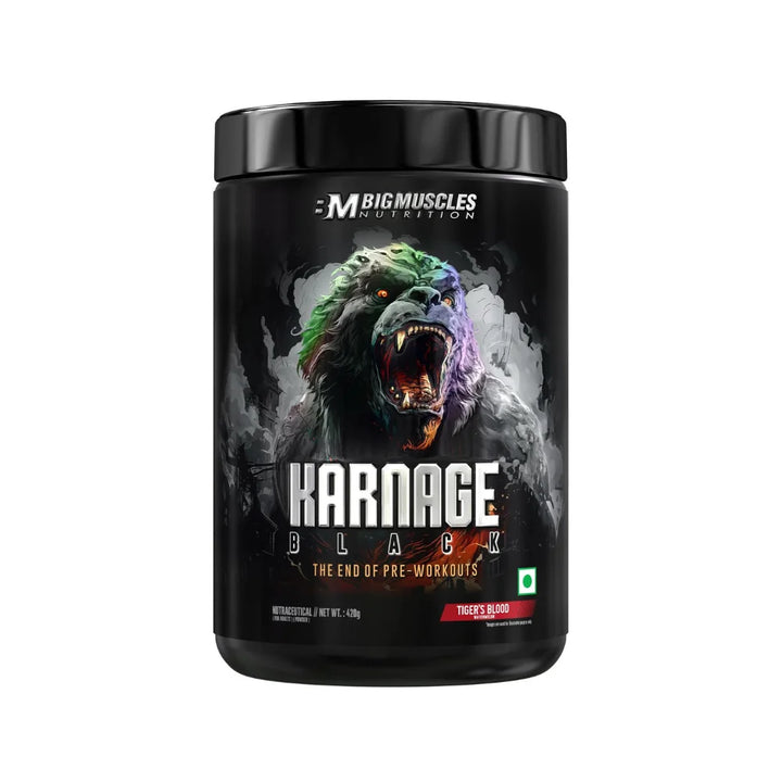 Big Muscles Karnage Black Pre-Workout 30 Servings, Tiger's Blood 