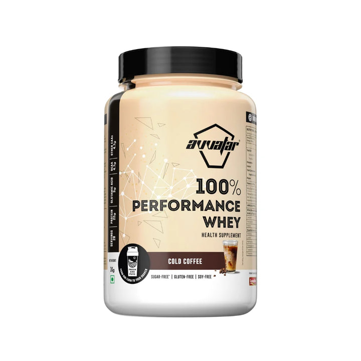 Avvatar Performance Whey Protein 1Kg, Cold Coffee 