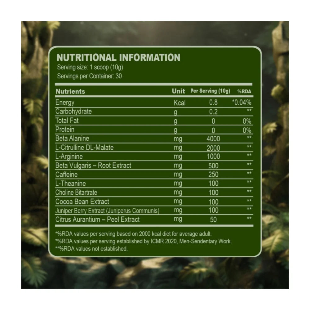Absolute Nutrition Junglee Pre-Workout + Free Shaker