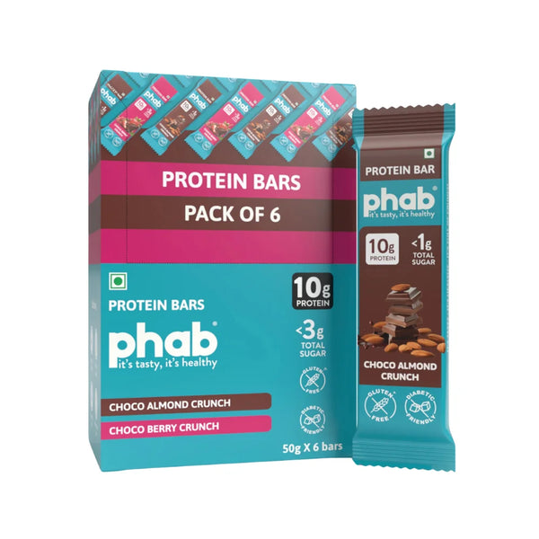 Phab Protein Bars, Pack of 6, Choco Almond Crunch 