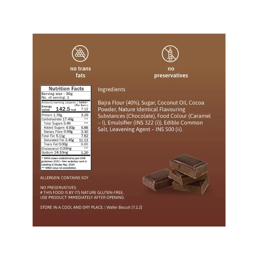 Phab Millet Wafers, Nutrition Facts