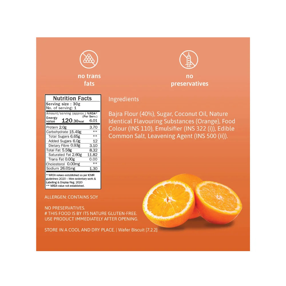 Phab Millet Wafers, Nutrition Facts 