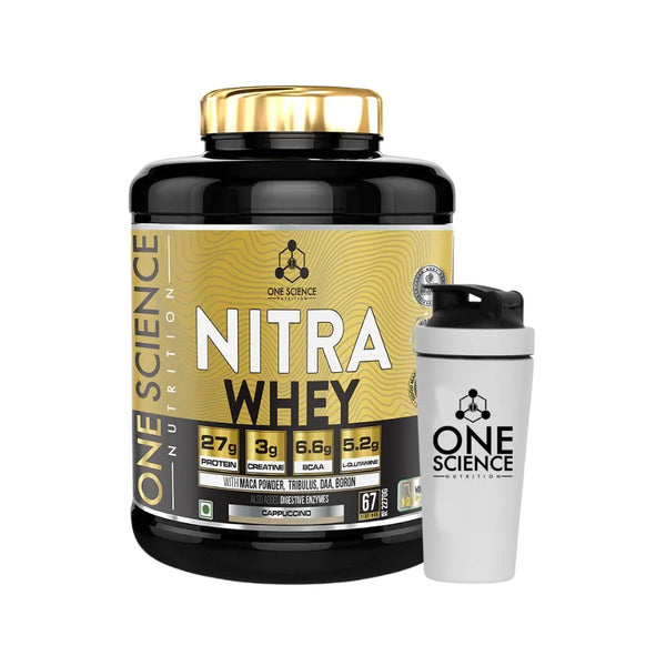 One Science Nitra Whey + Free Steel Shaker (Only with 5lb)