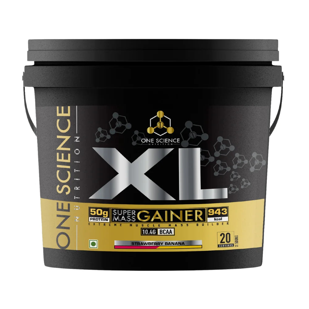 One Science XL Super Mass Gainer 5 Kg Strawberry Banana 