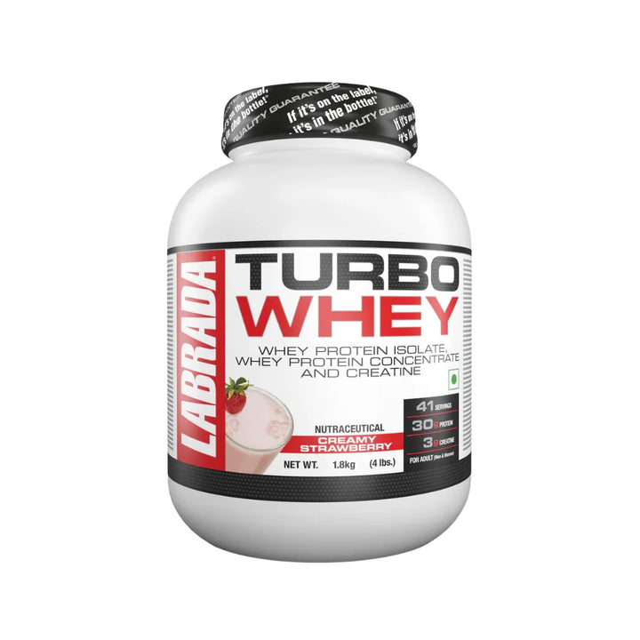 Labrada Turbo Whey Protein Isolate, Creamy Strawberry, 1.81Kg