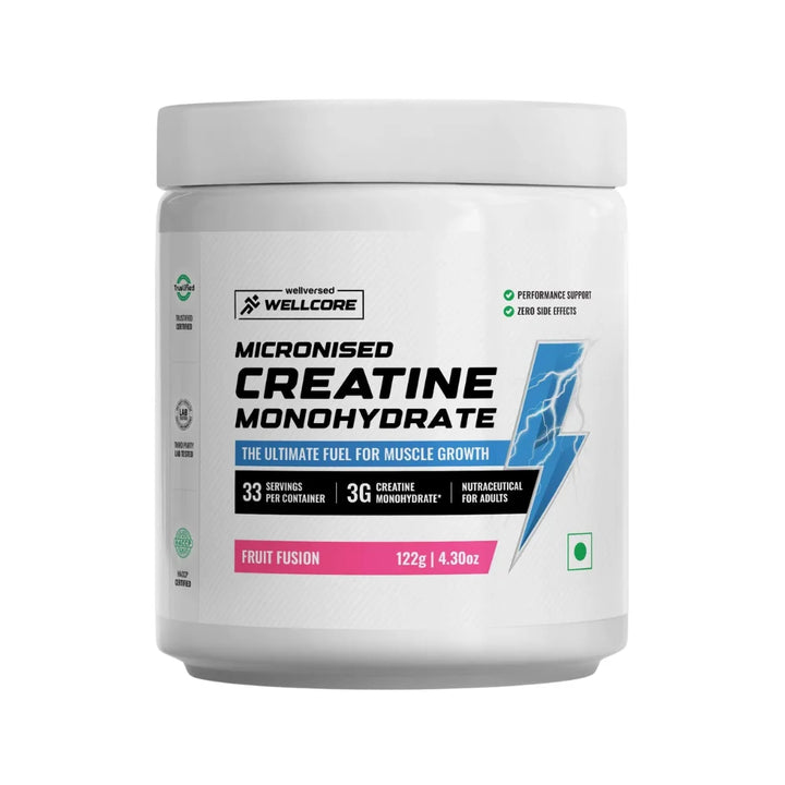 Wellcore Micronised Creatine Monohydrate, Flavored, Fruity Fusion 33 Servings 