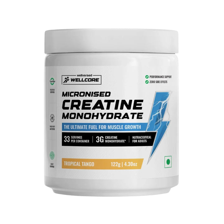 Wellcore Micronised Creatine Monohydrate, Tropical Tango, 33 Servings,