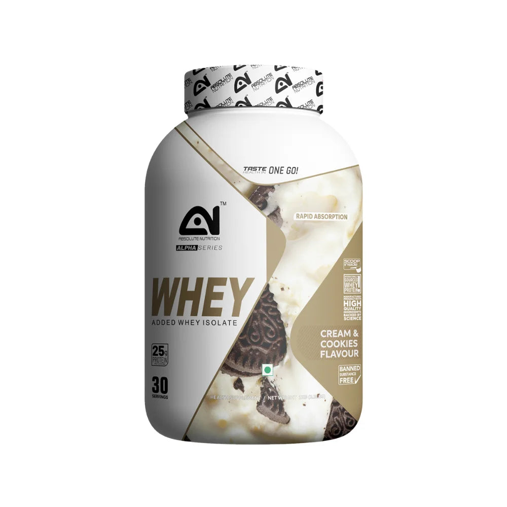 Absolute Nutrition Alpha Whey Protein 1Kg, Cookie & Cream