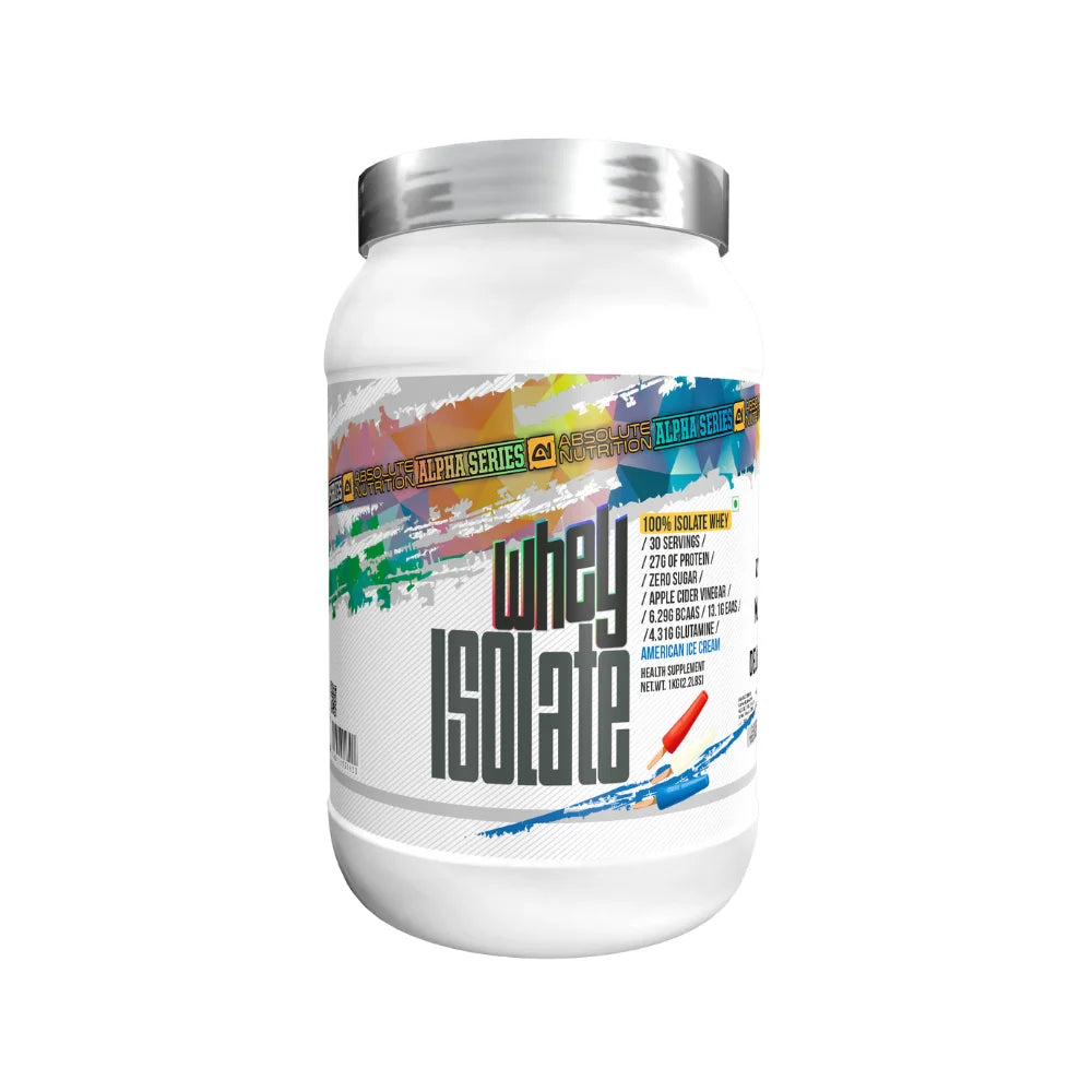 Absolute Nutrition Alpha Whey Protein Isolate 1Kg, American Ice Cream