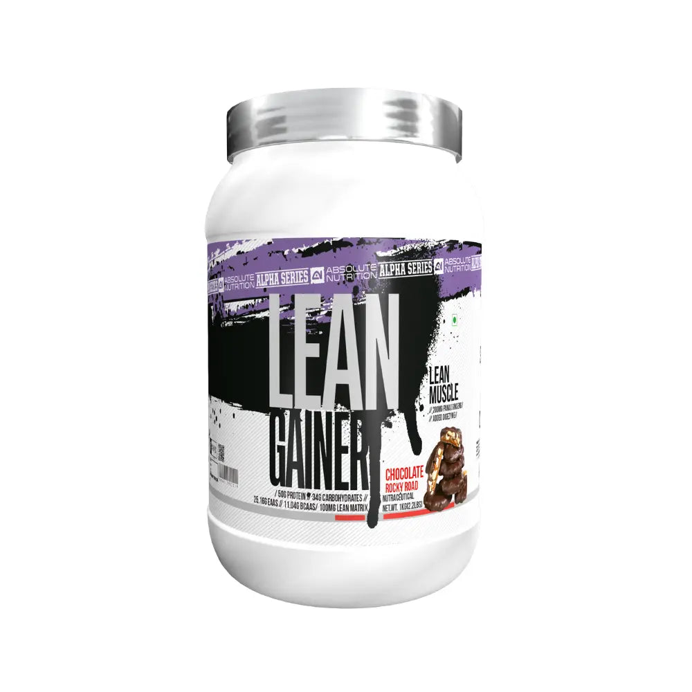 Absolute Nutrition Alpha Lean Gainer 1Kg, Chocolate Rocky Road