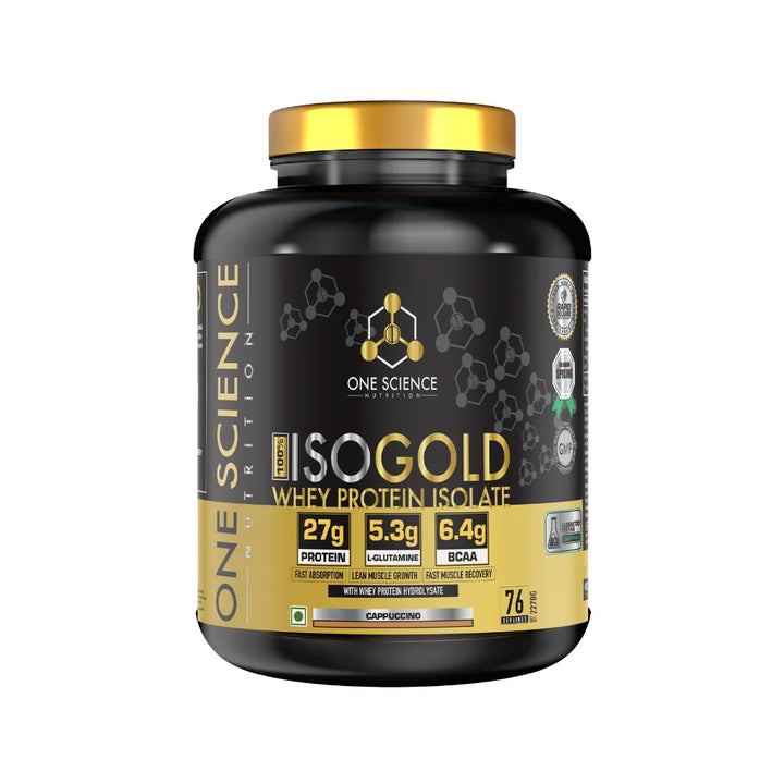 One Science 100% ISO Gold Whey Protein Isolate 5lb Cappuccino 