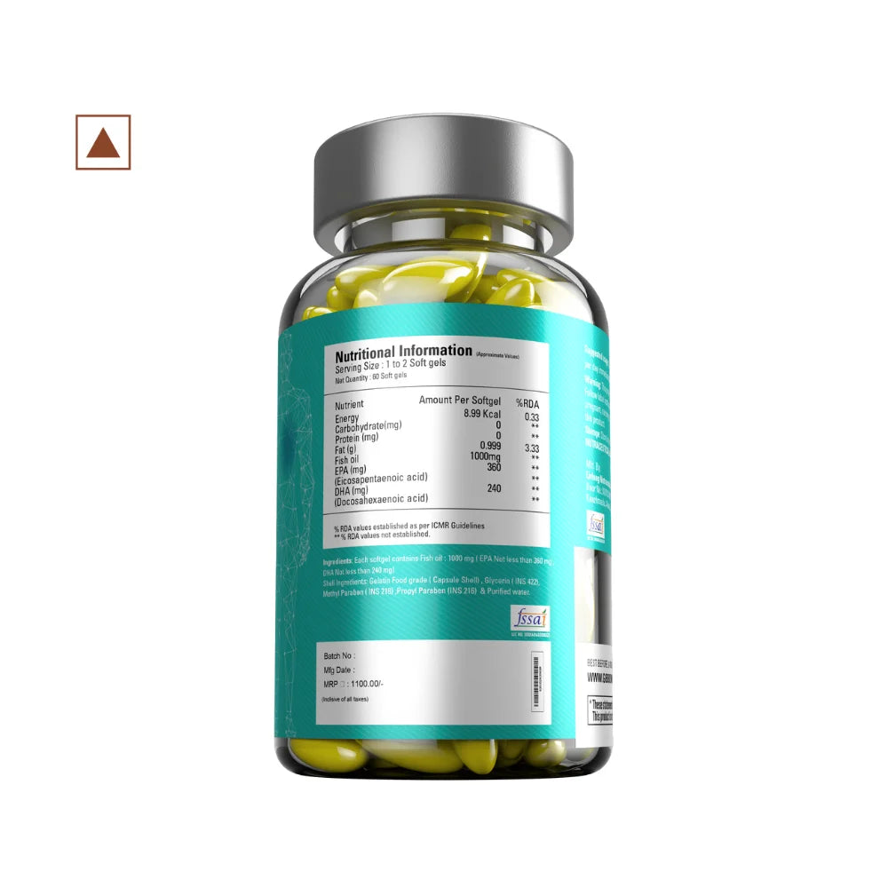 Gibbon Omega 3 60 Capsules Nutritional Information